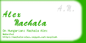 alex machala business card